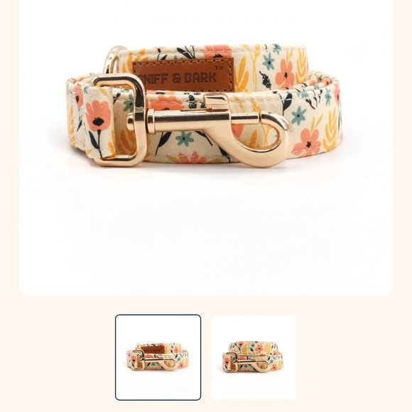 Floral leash and poop bag holder - Picture 5 of 7